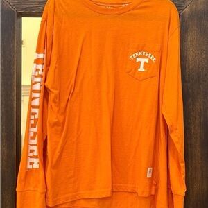 Women's Pressbox Tennessee Orange Tennessee Volunteers Plus Size Two Hit Canyon Long Sleeve T Shirt